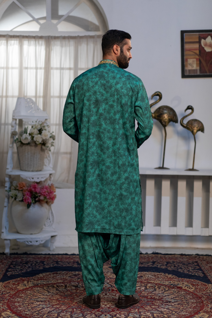 Myrtle Green Mirror Salwar Set