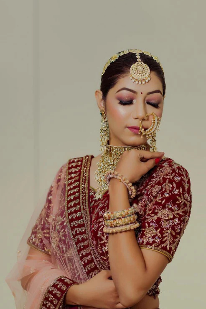 Red Velvet Bridal Lehenga