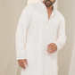 Sheesh-Mahal White Georgette Mirror Kurta