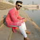 Laal Kila - Red Georgette with White Embroidery Kurta