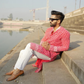 Laal Kila - Red Georgette with White Embroidery Kurta