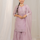 Chanderi Silk Kurta and Sharara Set with Elegant Embroidery and Chiffon Dupatta
