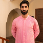 Chic Flamingo Pink Mirror Foil Kurta with dupatta