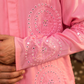 Chic Flamingo Pink Mirror Foil Kurta with dupatta