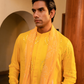 Radiant Google Yellow Mirror Foil Kurta Set