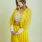 Lemon Yellow Crop Top and Skirt Set