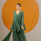 Hare Wala Bhandej Kurta and Sharara with Organza Embroidery Dupatta