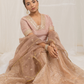 Kaleji Rose Gold Silk Kurta Set with Organza Lehenga and Dupatta