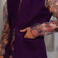 Chinese Violet Organza Jacket Set