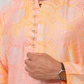 Kesari Peach Batik Star Chanderi Silk Kurta
