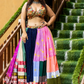 Handcrafted Floral Lehenga Choli Set with Organza Dupatta