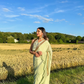 Ruffled Chiffon Saree and Exquisite Silk Blouse with Collar Embellishments