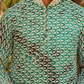 Refreshing Mint Shibori Kurta