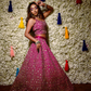 Raw Silk Lehenga with Applique Work Blouse and Georgette Dupatta