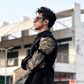 Handcrafted Embroidered Silk Blazer with Pants