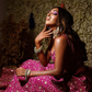 Raw Silk Lehenga with Applique Work Blouse and Georgette Dupatta