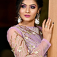 Purple Layered Organza Gown