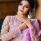 Purple Layered Organza Gown