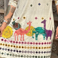 Comfy White Cotton Kurta with Colorful Embroidered Patches (Only Kurta)