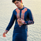 Bice Blue Kashmiri Work Men's Kurta