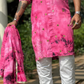 Champagne Indigo Mirror Work Kurta