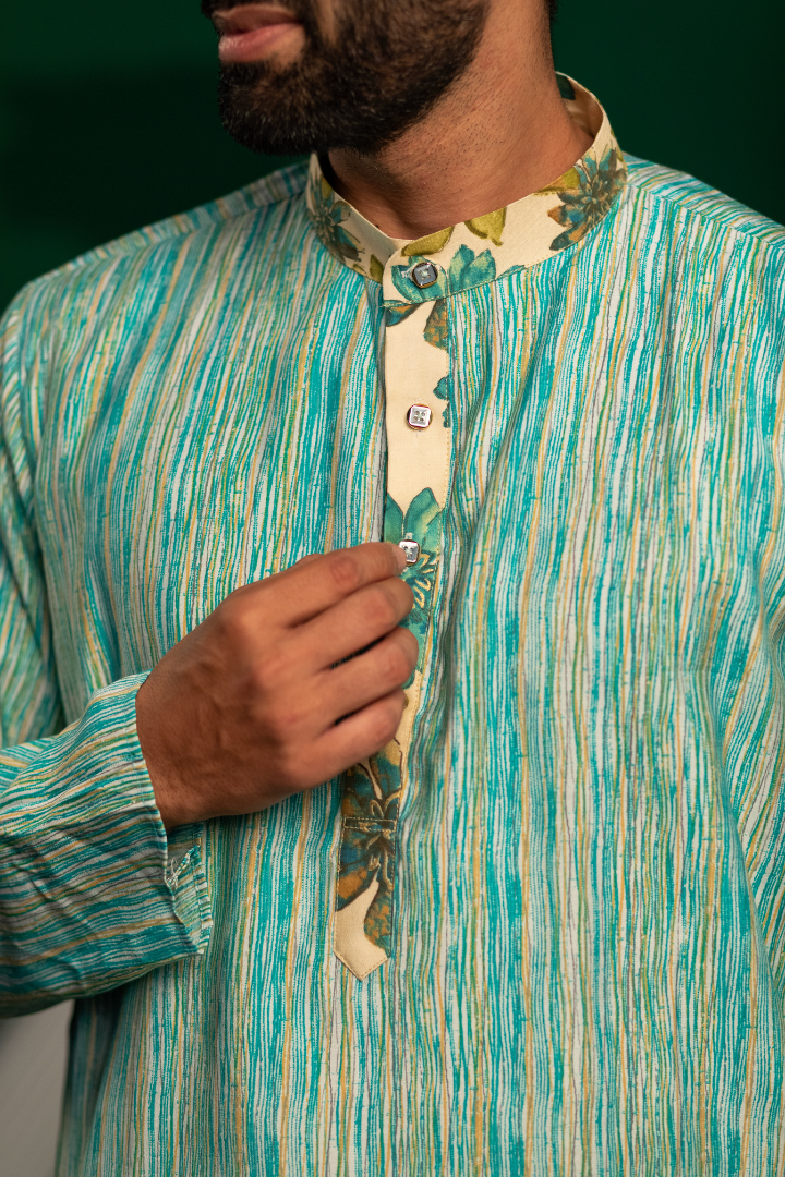 Morpankh Sketch Digital Kurta
