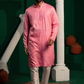 Pearl Pink Foil Mirror Kurta