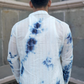 Nila-Wala Safed Chanderi Silk Tie & Dye Kurta