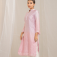 Pink Cotton Modal Satin Haryali Kurta Pant Set