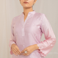 Pink Cotton Modal Satin Haryali Kurta Pant Set