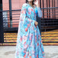 Blue Floral Lehenga Choli And Dupatta