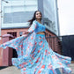 Blue Floral Lehenga Choli And Dupatta