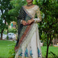White Silk Lehenga With Gajji Dupatta