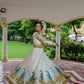 White Silk Lehenga With Gajji Dupatta
