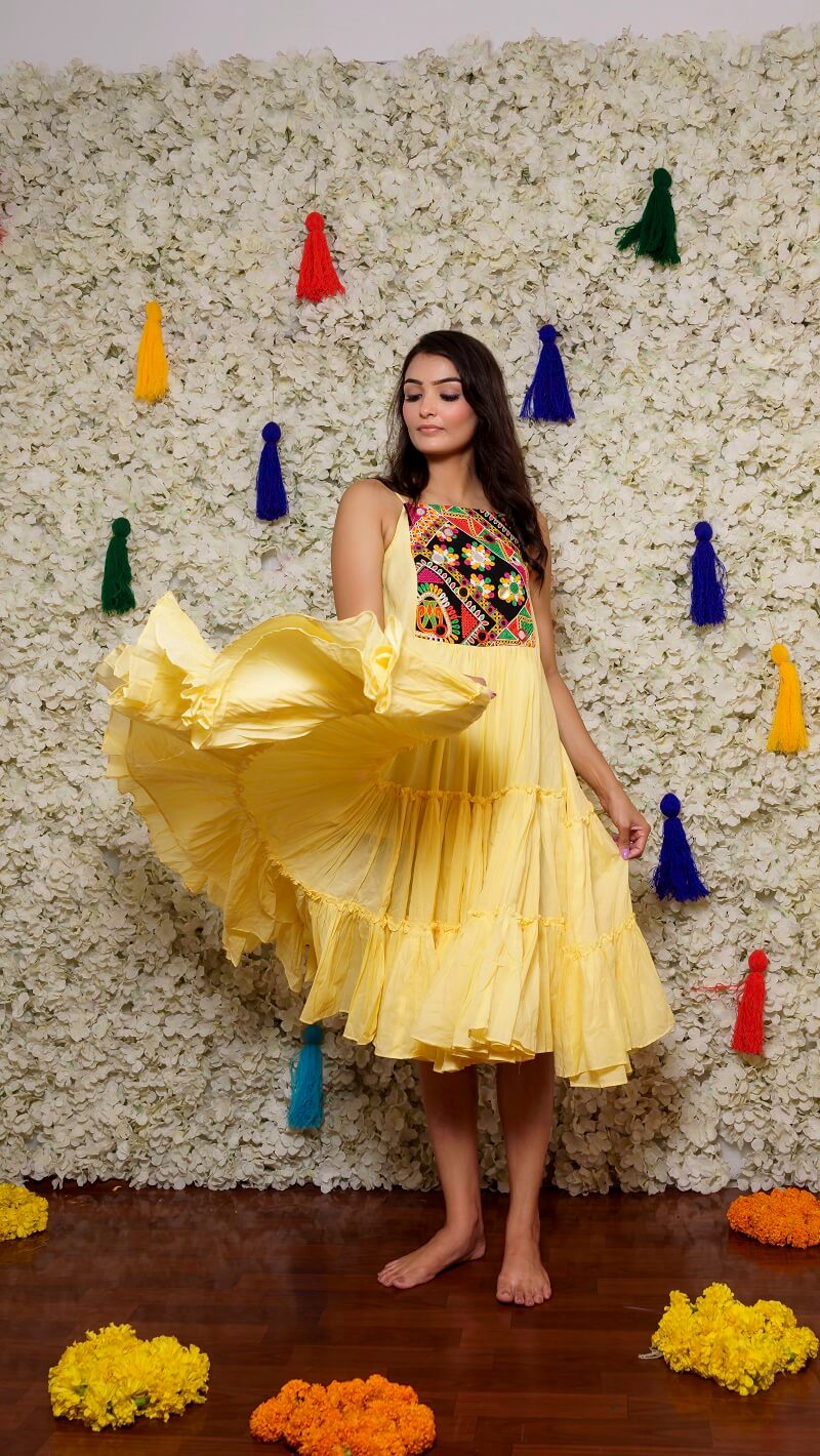 Yellow Ruffle Frock