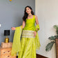 Tota Lime Green Kurta Sharara Set