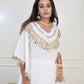 White Raw Silk Kafta Kurta With Pants