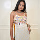White Silk Tunic Multi Mirror