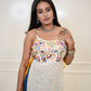 White Silk Tunic Multi Mirror