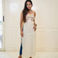 White Silk Tunic Multi Mirror
