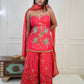 Scarlet Red Plazzo Kurta Set