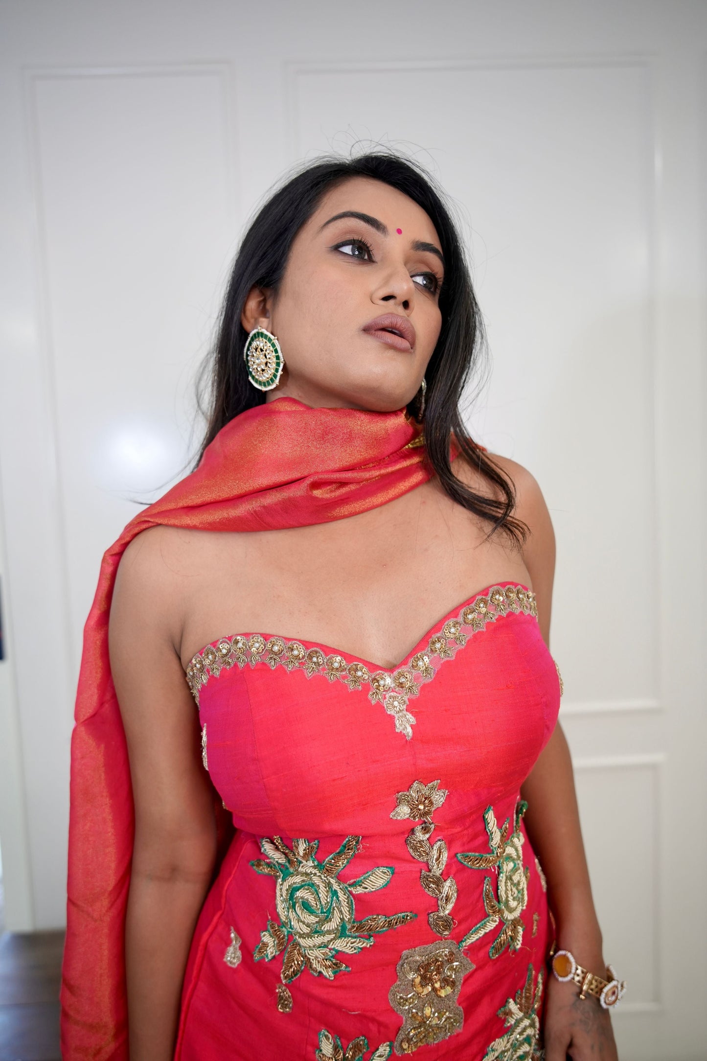 Scarlet Red Plazzo Kurta Set