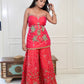 Scarlet Red Plazzo Kurta Set