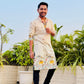 Safed Mal Mal forest Camel Kurta