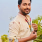Safed Mal Mal forest Camel Kurta