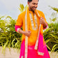 Diasy Candy Round Mirror Kurta with Dupatta
