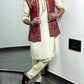 Maroon Jacket With Kurta