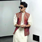 Maroon Jacket With Kurta