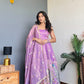 Lilac Purple Peacock Anarkali