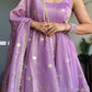 Lilac Purple Peacock Anarkali